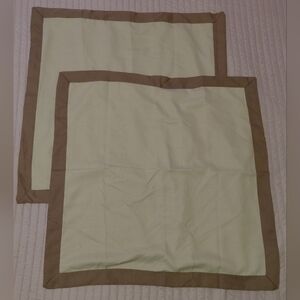 Beige and Brown Euro Pillow Shams  29 1/2 × 29 1/2 "   Complete A Bedding Set..